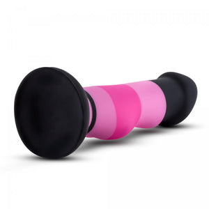 The Avant Silicone Dildo with suction cup Sexy in Pink lying on it's side with suction cup facing backward - Sex Siopa stocks Ireland's best sex toys, lubricants and accessories. 