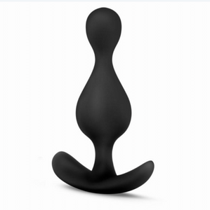 Blush Anal Adventures Platinum Wave silicone butt plug with a wide comfortable base. - Sex Siopa, Ireland's best adult shop for bodysafe sex toys and lubricants