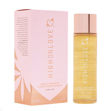 Load image into Gallery viewer, High On Love Sensual Massage Oil comes in 3 aromas: Decadent White Chocolate, Strawberries and Champagne, and Lychee Martini. It is made with all natural oils including hemp oil and vitamin E - Sex Siopa, Ireland's Best Sex Toys, Lubricants, and accessories.