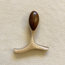 Load image into Gallery viewer, Birds eye view of the two-toned Lumberjill Leisurecrafts Cinch handcarved wooden butt plug with ergonomic handle - Sex Siopa, Ireland's best sex toys and lubricants