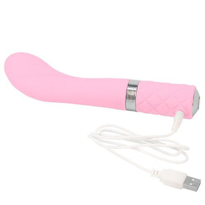 Charger in place on the Sassy rechargeable G-spot vibrator by Pillow Talk - Sex Siopa, Ireland's best sex toys and lubricants.