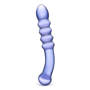 Sex toys Ireland - Sex Siopa - Glas Purple Rain 9" double ended dildo made from 100% borosilicate toughened glass