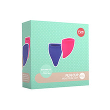 Load image into Gallery viewer, The outer packaging for the Fun Cups by Fun Factory - reusable silicone bodysafe period cups - Sex Siopa Ireland