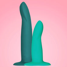 Load image into Gallery viewer, Fun Factory Limba Flex silicone dildos with suction base for a strap-on harness. The Limba Flex comes in a small and medium size.