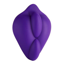 Load image into Gallery viewer, Bananapants Bumpher grape coloured strap-on silicone cushion for comfort and clitoral stimulation. 
