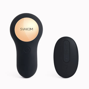 Bottom view of the controls for the Svakom Vick remote controlled prostate and perineum massager - Sex Siopa, Ireland's best sex toys and lubricants