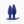 Photo of Biird Regii silicone butt plug set in navy blue on a white background.
