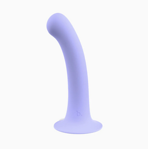 Biird Surii Silicone Suction Cup Dildo shown in lilac on a white background