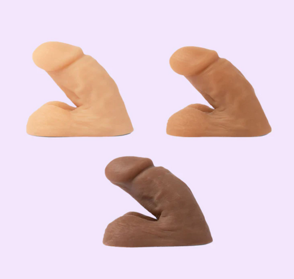 Wet for her packers in 3 different shades of skin tone in front of a lavender background