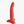 Fun Factory Limba Flex medium silicone dildo with suction base for a strap-on harness. Its tomato red set against a white background. 