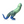 A dinosaur-themed dildo with a green-to-blue gradient, standing on its hind feet against a white background.