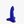 un Factory Limba Flex small bendable silicone dildos with suction base for a strap-on harness. Bright blue colour set against a white background. The Limba Flex comes in a small and medium size. 