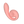 Side view of the Snail Gizi Rechargeable Extending Vibrator in pink on a black chequered background
