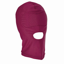 Load image into Gallery viewer, Sportsheets Visual Deprivation Hood in a red maroon colour on a mannequin with white background Sex toys Ireland - Sex Siopa, Ireland&#39;s best adult shop