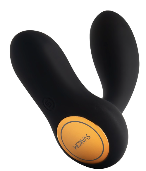Bottom view of a Svakom Vick Neo App-Controlled Butt Plug, shown on a white background.