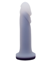 Load image into Gallery viewer, Tantus flurry dual density silicone dildo in lavender standing upright with realistic side of the penis head on display - Sex Siopa, Ireland&#39;s Best Adult Shop for Sex Toys, Lubricants, and Accessories