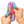 Hands holding up a multicoloured Tenga Bobble Masturbation Sleeve.