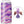 Close up of a Tenga Arte Drape out of its packaging, pink/purple theme. An extra close up of two hands placing it on its drying stand.