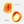 2 close ups of the ring and arms of the Vush Orb cock ring in Orange.