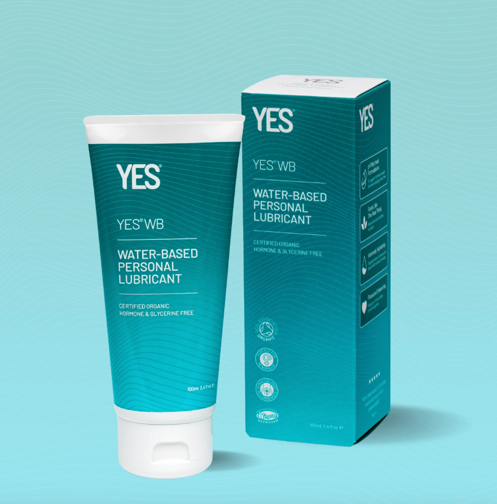 A 150ml tube of Yes water based organic lubricant for menopause and vaginal dryness