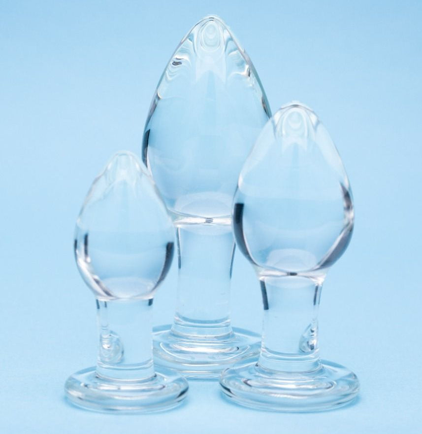 Clarity - Utopian Trinity Glass Butt Plug Set