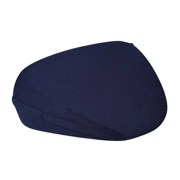 Side view of a navy blue Dame Pillo Positioning Wedge