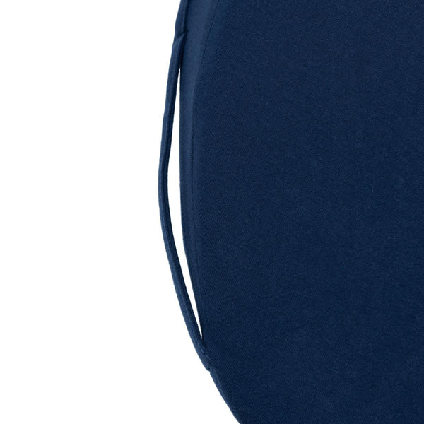 Side view of the handle of a navy blue Dame Pillo Positioning Wedge