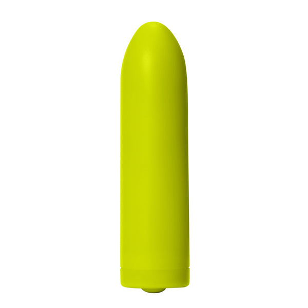 Dame Zee bullet sex toy in lime in front of a white background