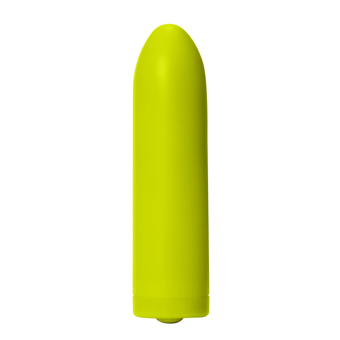 Dame Zee bullet sex toy in lime in front of a white background