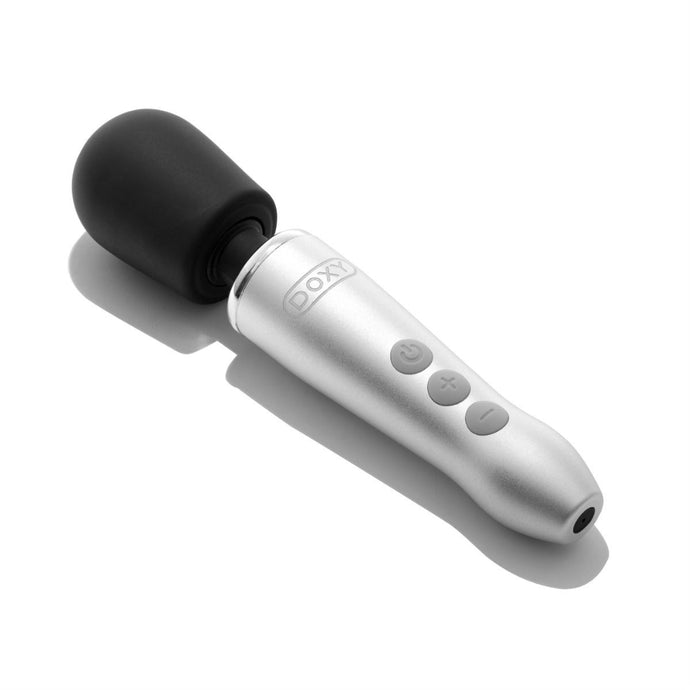 Doxy Go rechargeable wand vibrator in front of a white background