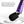 A close-up of a purple DOXY handheld massager with a black silicone head, shown against a white background with text reading 'REINFORCED NECK Built to handle pressure without losing control.'.
