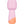 Front view of a vertical Vush Peachy Mini Wand. Coloured pink and peach on a white background.