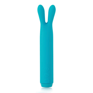 Front view of the Je Joue Rabbit bullet rechargeable vibrator sex toy in front of a white background