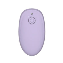 Load image into Gallery viewer, This shows the rechargeable, palm-sized remote control for the Svibe Snail Gizi Duo couples vibrator for lesbians. 
