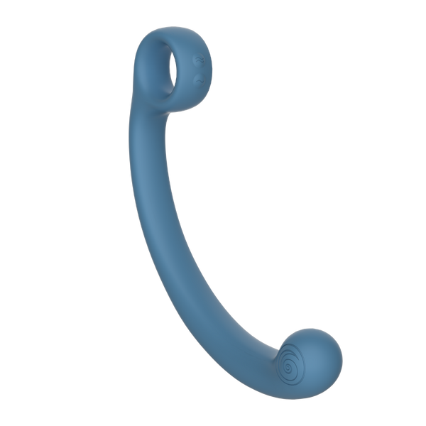 This is a computer generated image of the Svibe Snail Axi in the colour Blue Lagoon in front of a white background. 