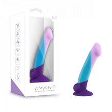 Load image into Gallery viewer, Two Avant Purple Haze Silicone suction cup purple blue lilac block colour dildos with realistic shape in packaging and freestanding