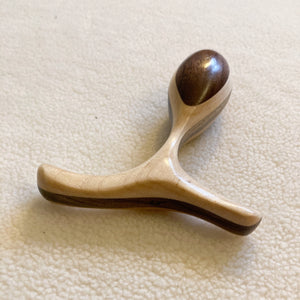 3/4 view of the Cinch handcarved wood buttplug by Lumberjill Leisurecrafts - Sex Siopa, Ireland's best sex toys