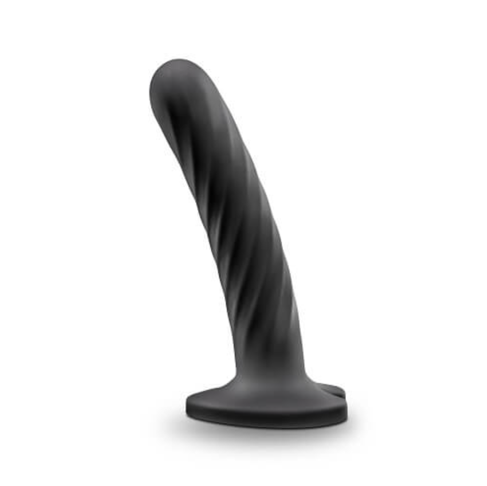 Blush Temptasia Twist medium silicone dildo with a wide suction cup base so you can use it alone or in a strap-on harness - Sex Siopa is Ireland's favourite sex toy and accessories shop.