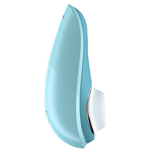 Side view of the Womanizer Liberty rechargeable vibrator with a removable silicone cap - Sex Siopa, Ireland's best sex toy shop