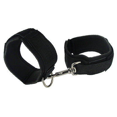 Sportsheets velcro soft bondage cuffs in black on a white background. Sex Siopa Ireland