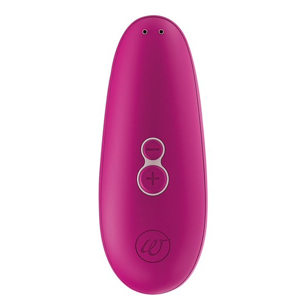 Front view of the Womanizer Starlet 3 Rechargeable "Sucking" Vibrator in white and pink. Shown on a white background.