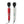 Doxy Diecast Powerful Mains Powered Wand Vibrator and Massager. 2 examples of the Doxy in red and silver, with black heads. All set on a white background - Sex Siopa, Ireland's best sex toys and accessories.