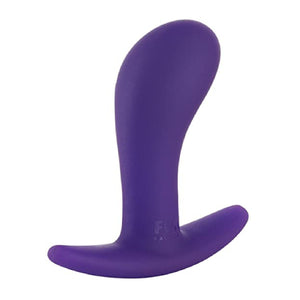 Fun Factory Bootie beginners butt plug made from 100% silicone, side view in purple on a white background - Sex Siopa, Ireland's best sexy toys and accessories.