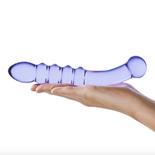 Load image into Gallery viewer, Sex toys Ireland - Sex Siopa - Glas Purple Rain 9&quot; double ended dildo made from 100% borosilicate toughened glass. Glass sex toys are compatible with any kind of lubricant.