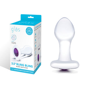 Gläs 3.5" Bling Bling Glass Butt Plug