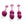 Picture of 3 horizontal Svakom Nova kegel balls made from 100% bodysafe silicone. In burgundy set on a white background. Can be used vaginally to improve and strengthen PC muscles. - Sex Siopa Ireland
